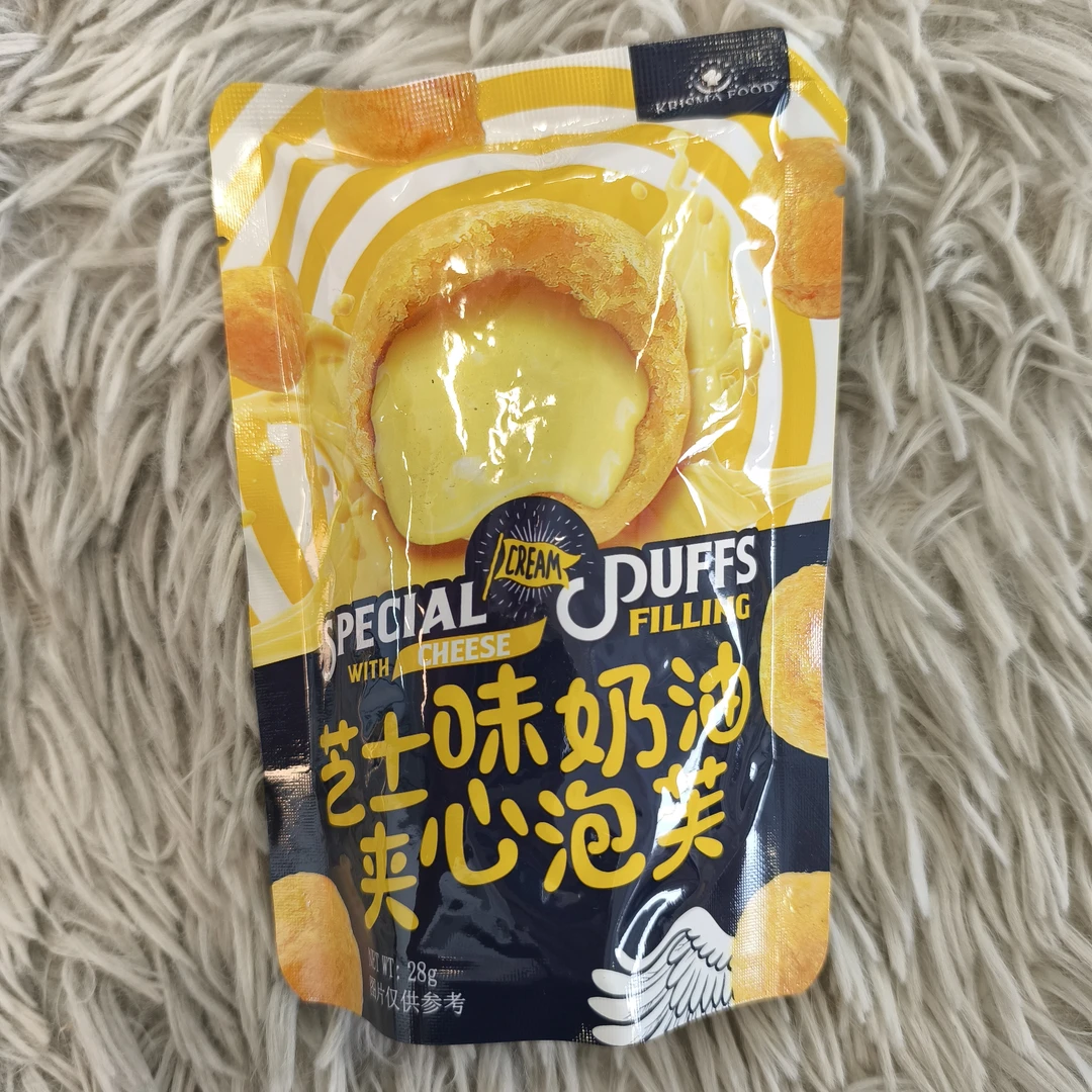 印尼进口道吉草芝士味奶油夹心泡芙