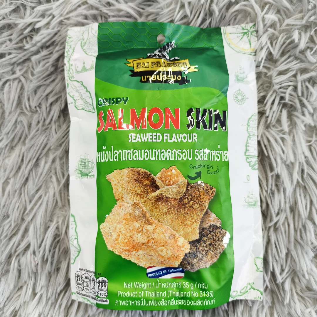 泰国进口香脆大西洋鲑鱼皮脆片（海苔味）