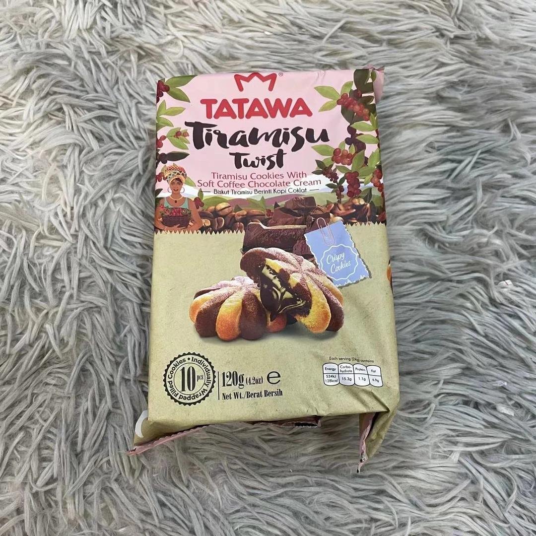 马来西亚进口TATAWA提拉米苏咖啡巧克力味夹心曲奇饼干