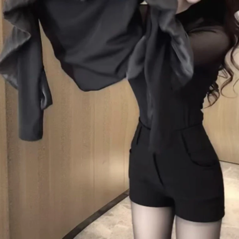 性感立体鱼骨束身上衣显瘦打底衫