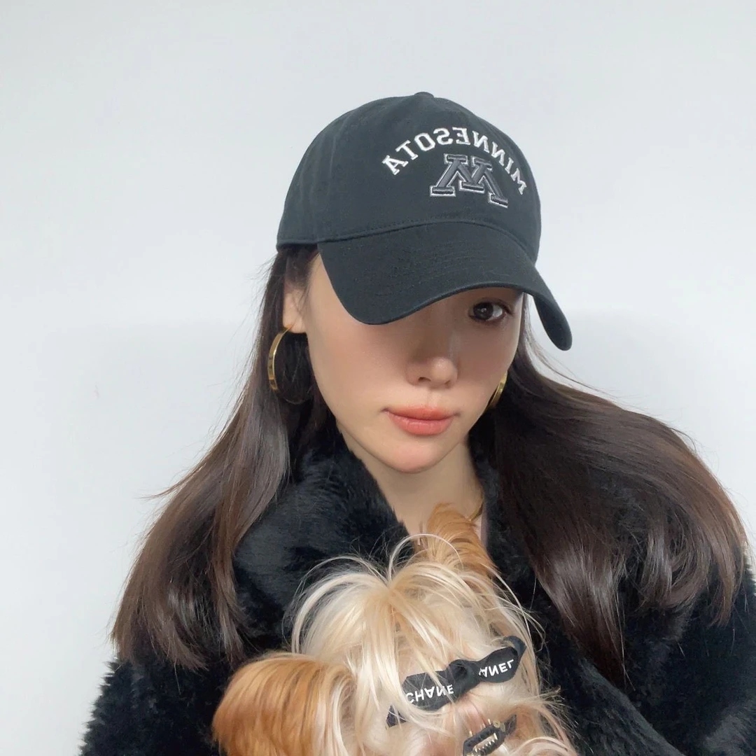 A3MAOWO【M字棒球帽】休闲美式显脸小软顶男女鸭舌帽刺绣字母帽子