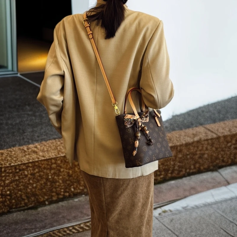 古缇蔻GUTIKOU女包手提小篮子洋气百搭单肩斜挎女包手拎小包