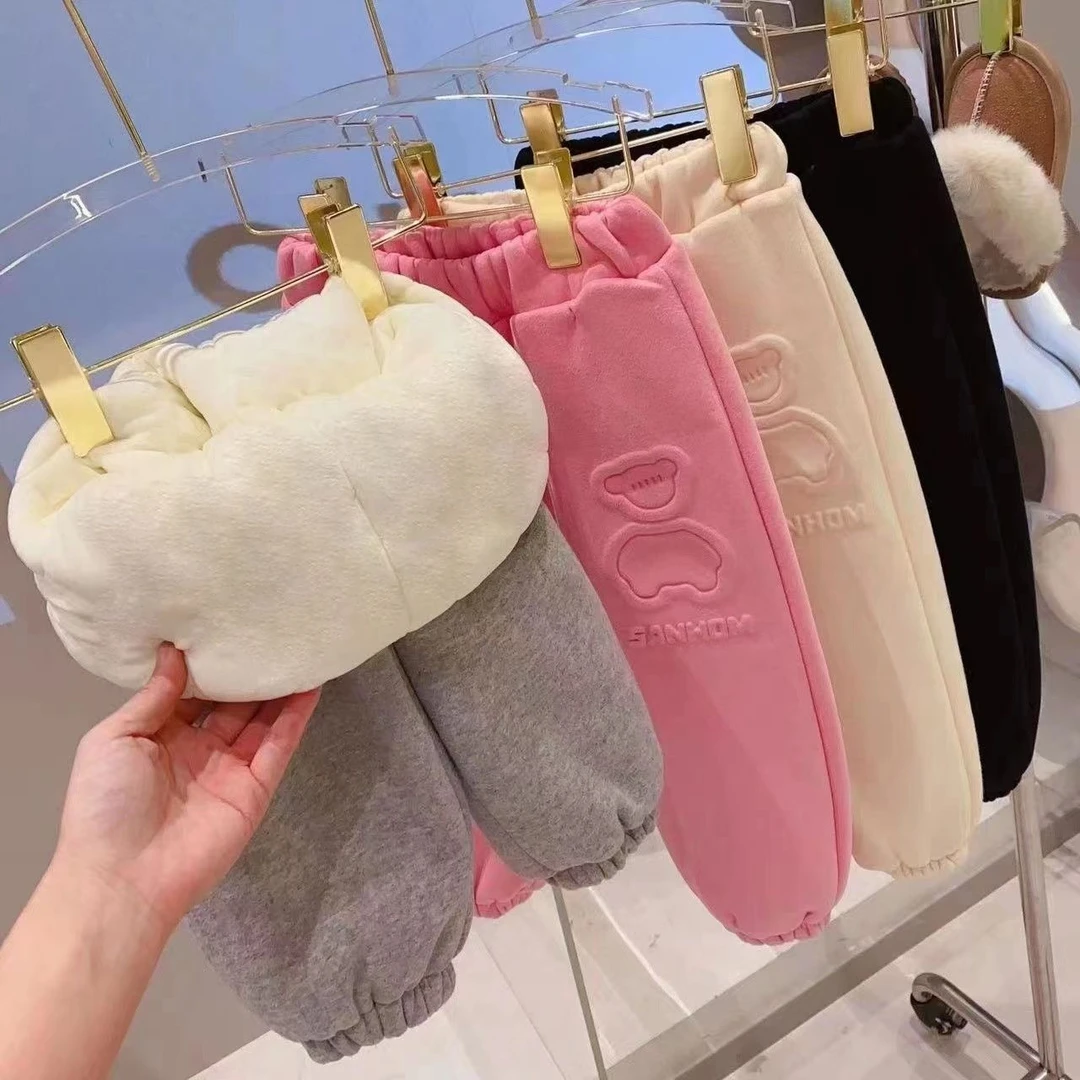 女童棉裤冬季加绒加厚一条过冬宝宝儿童裤子秋冬外穿三层夹棉超厚