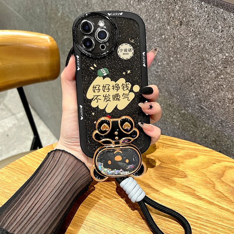 【苹果/华为/vivo/oppo/小米】不发脾气透明硅胶手机壳防摔手绳女款