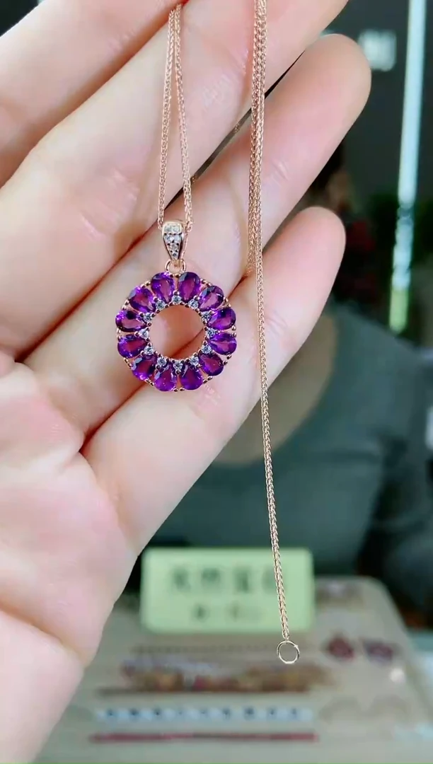 【闪购商品】水晶颈饰银S925镶嵌颈饰