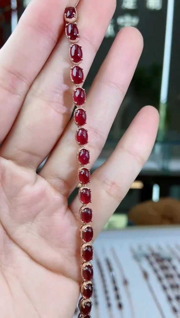【闪购商品】红宝石手饰银S925镶嵌手饰