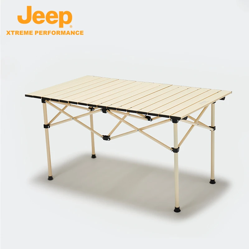 JEEP户外折叠桌便携耐用野餐露营高品质蛋卷桌稳固收纳高颜值桌子