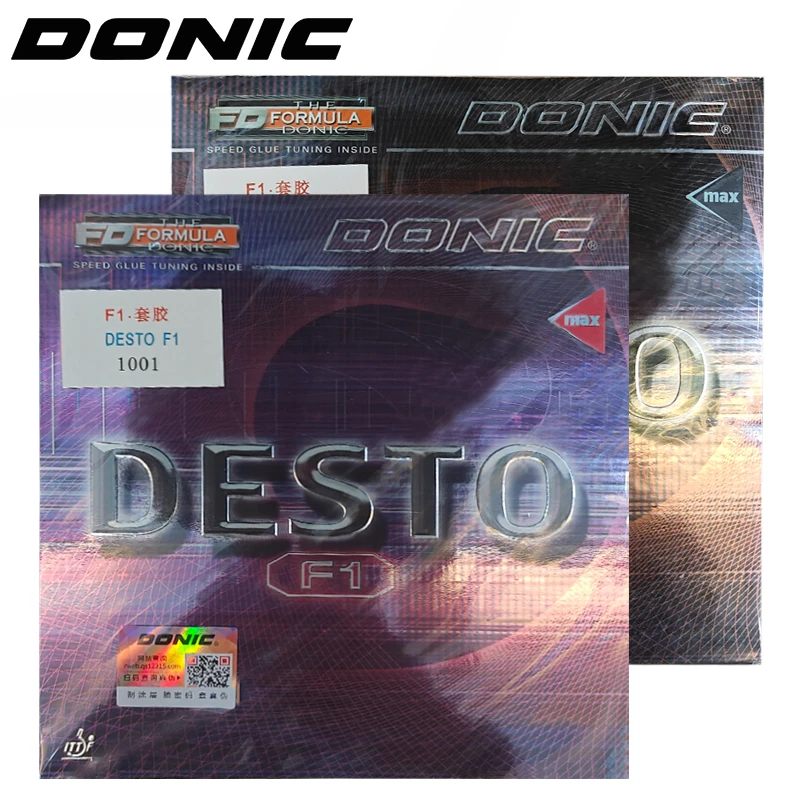 DONIC多尼克 F1乒乓球胶皮套胶1001徳国DESTO F1涩性快攻弧圈反胶