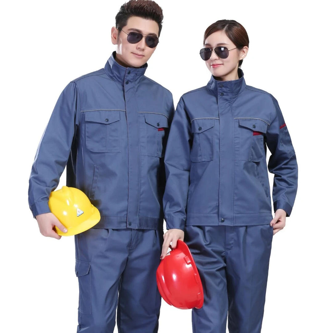 春秋工作服上衣男女长袖工装外套机械汽修工厂电子耐磨建筑工地服