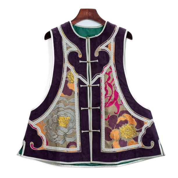 XuanGeMoXiang/轩阁墨香【瑶清】新中式国风民族复古 马夹 MX480777