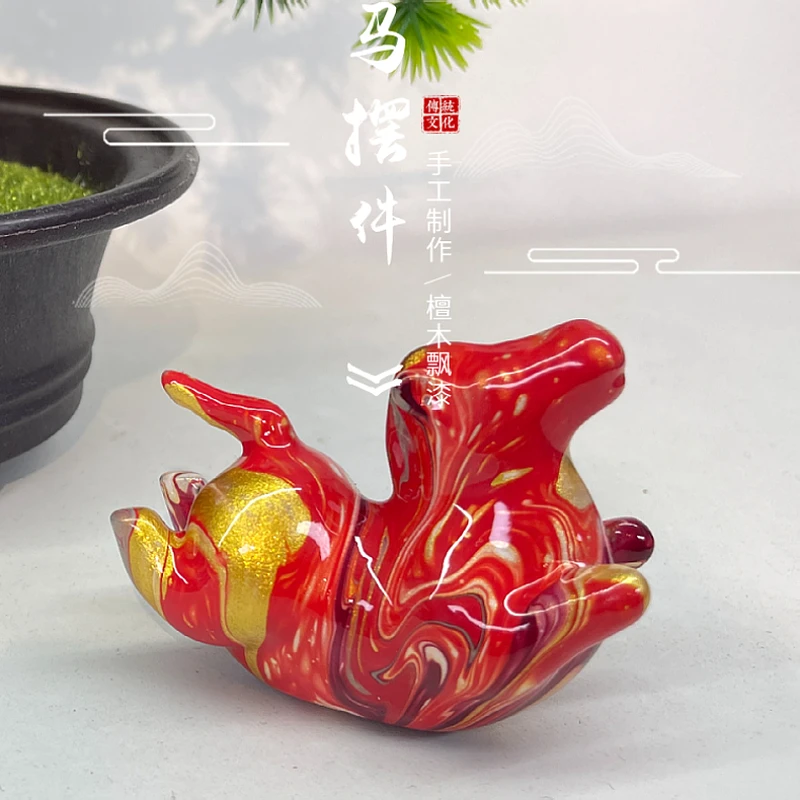 【4.5cm长*5.5cm高】中号九尾狐【檀木材质】
