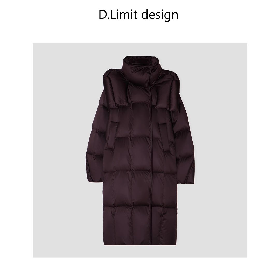 【D.Limit design】超轻无量感过膝连帽鹅绒服外套