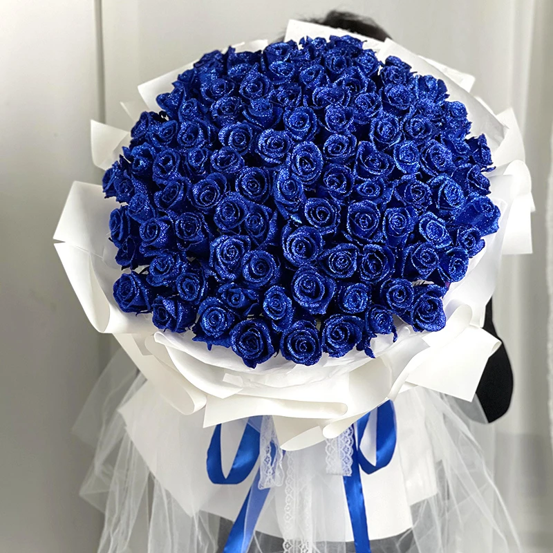 全国99朵玫瑰花送女友闺蜜鲜干花同城配送订购求婚表白附近鲜花店