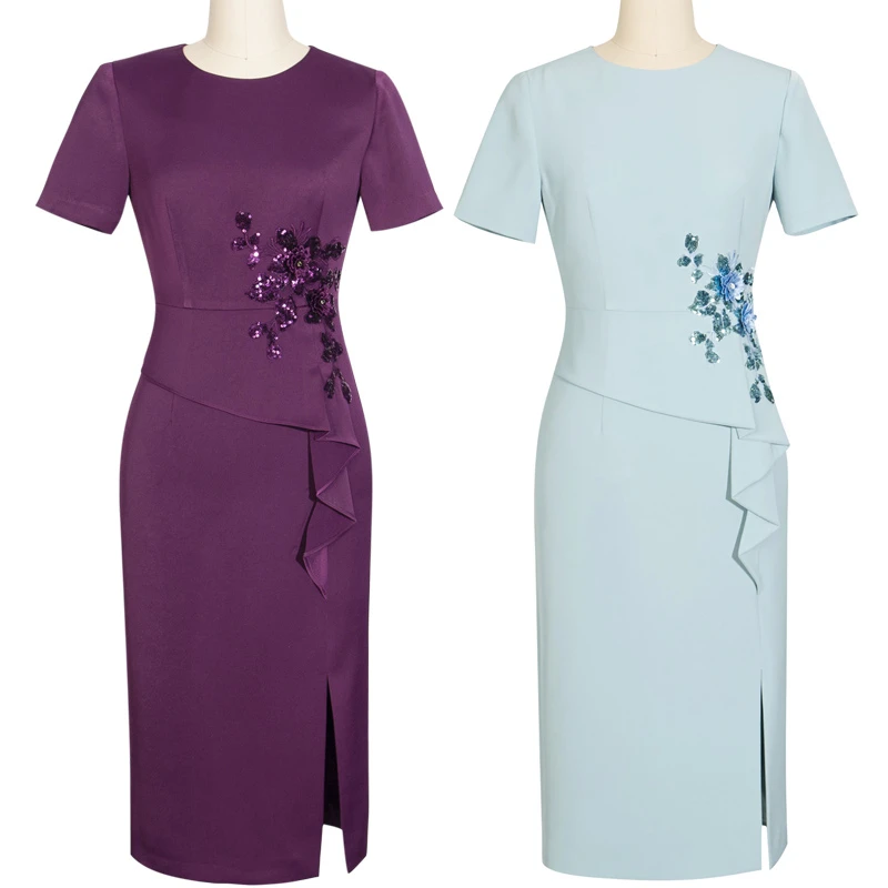 璐丝百丽 230572 短袖气质连衣裙