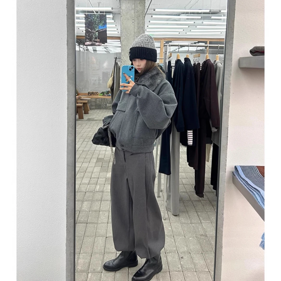 DYANGJUN 【西装裤】百搭阔腿垂感拖地西装裤