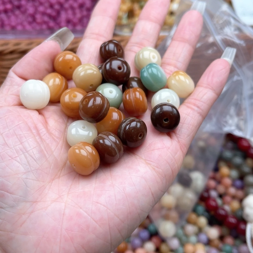 白玉菩提吊坠A/13mm/10+10颗
