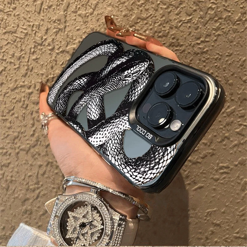 黑曼巴蛇15promax适用16适用苹果12个性iphone11少女14手机壳13xr