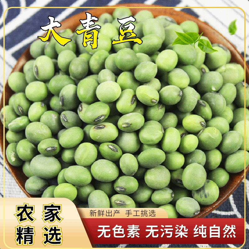 大青豆 生干青豆农家自种老品种大青豆青仁青芯双青豆散装1斤包邮
