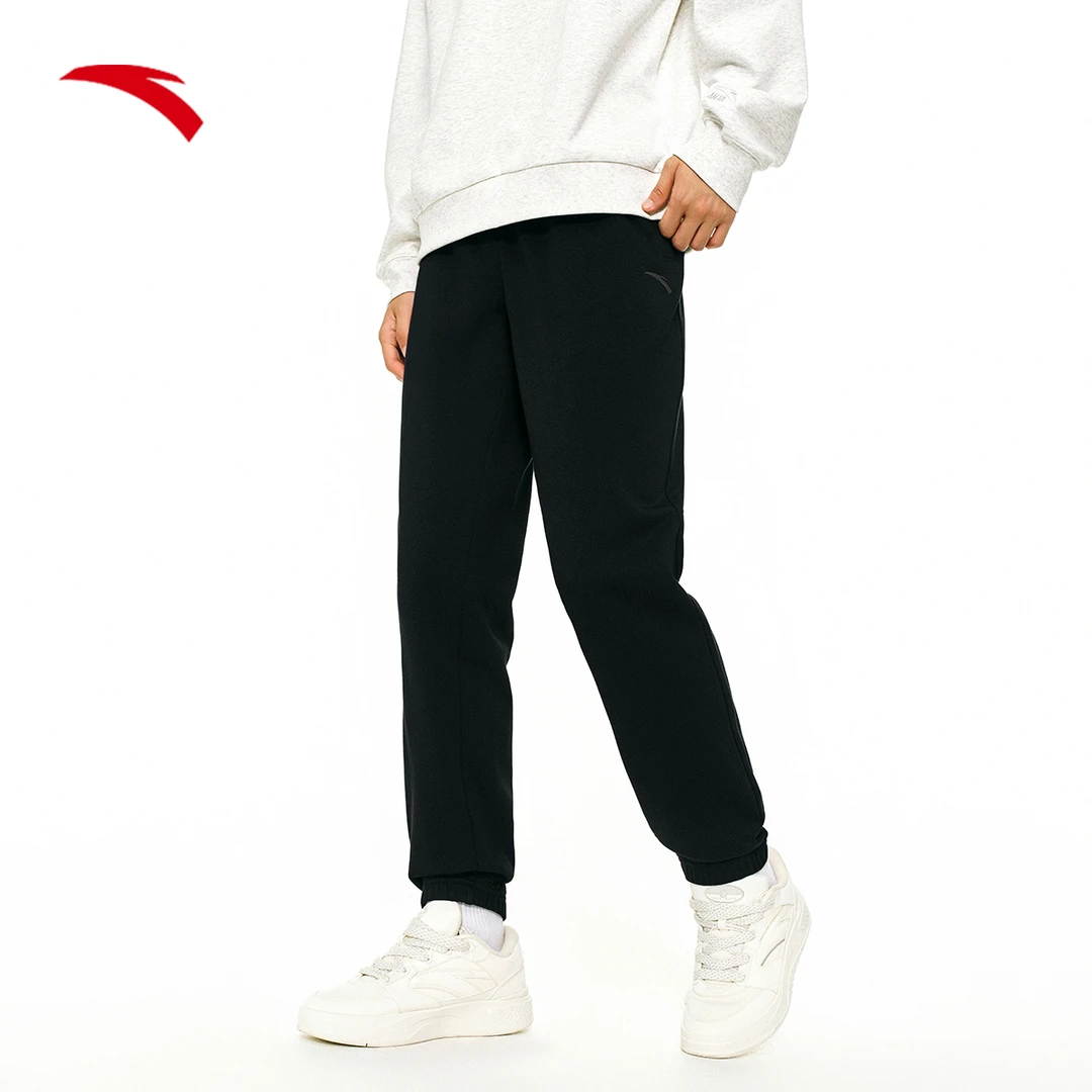 安踏运动裤男士秋季新款舒适休闲裤针织裤直筒通勤加长男裤束脚卫