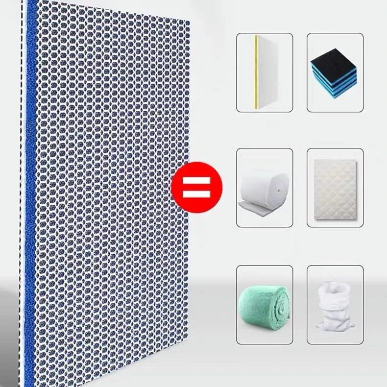 鱼缸专用过滤棉8D生化棉高密度洗不烂蜂窝净水加厚魔毯养鱼过滤器