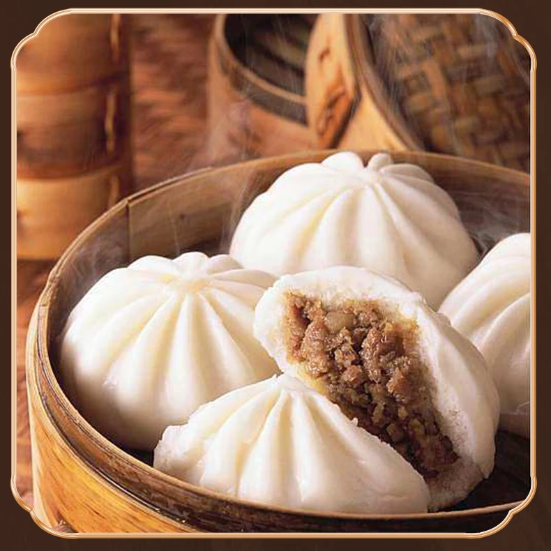 拍2斤送2斤共4斤约104个发面鲜肉小笼包蒸煎包早餐速食顺丰包邮