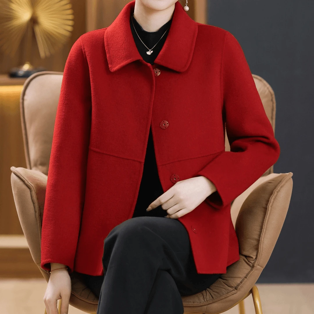 短款【双层双面100%羊毛】双面呢大衣秋冬中年【濮院毛衫】