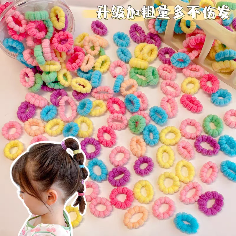 儿童扎头绳女宝宝高弹力不伤发小号发圈发绳婴儿皮筋发量少扎头发