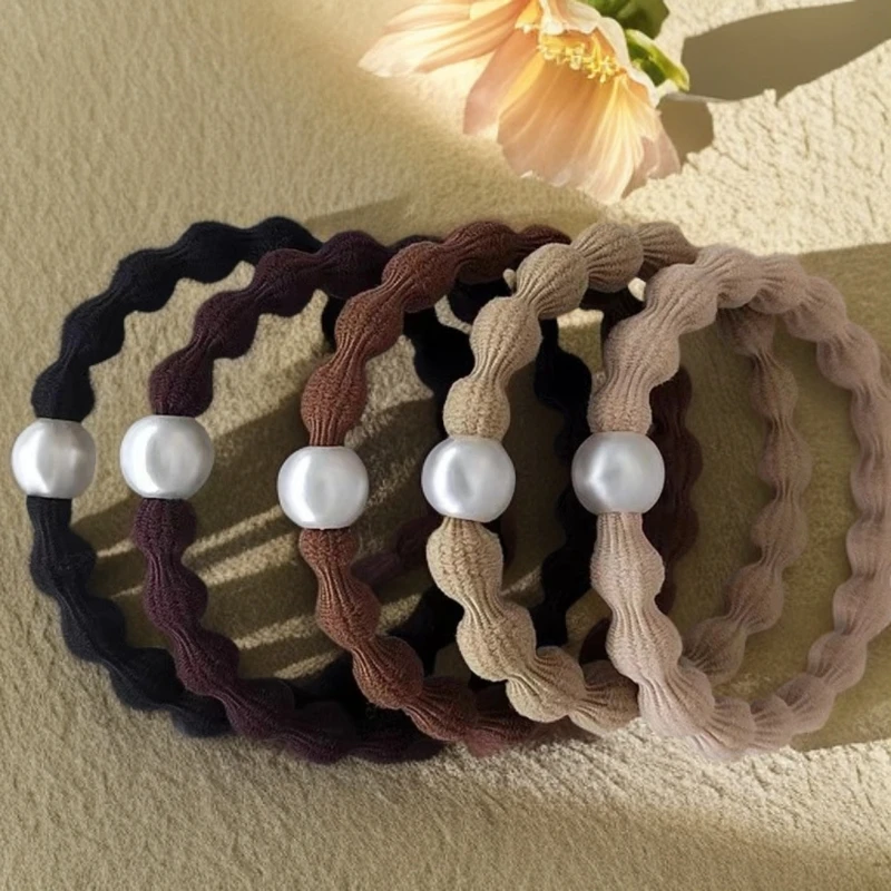 新款高马尾皮筋豆豆发圈发绳网红高弹力发圈扎头发头绳简约基础款