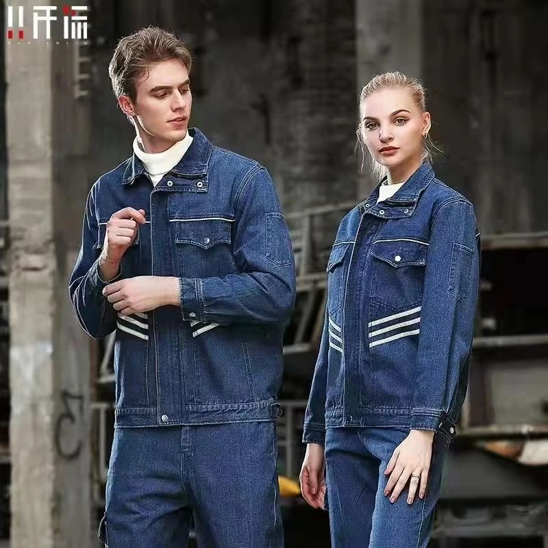 夏季薄款男纯棉劳保服套装上衣耐磨防烫电焊工服汽修服厂服可修字