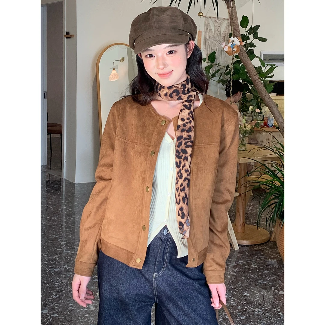 秋季短款呢子外套女复古百搭休闲时尚洋气气质女装高级感上衣