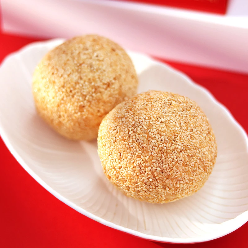 顺德龙江化皮煎堆皮薄实心馅料甘香松脆过年特色祭拜贡品非遗特产