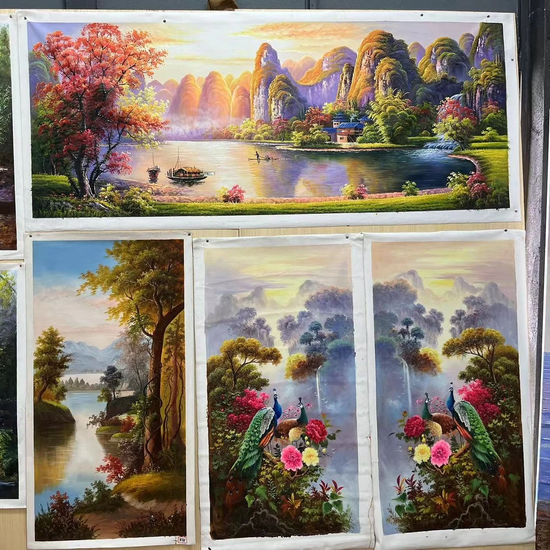 工厂直销手绘油画风景油画静物油画家居装饰画