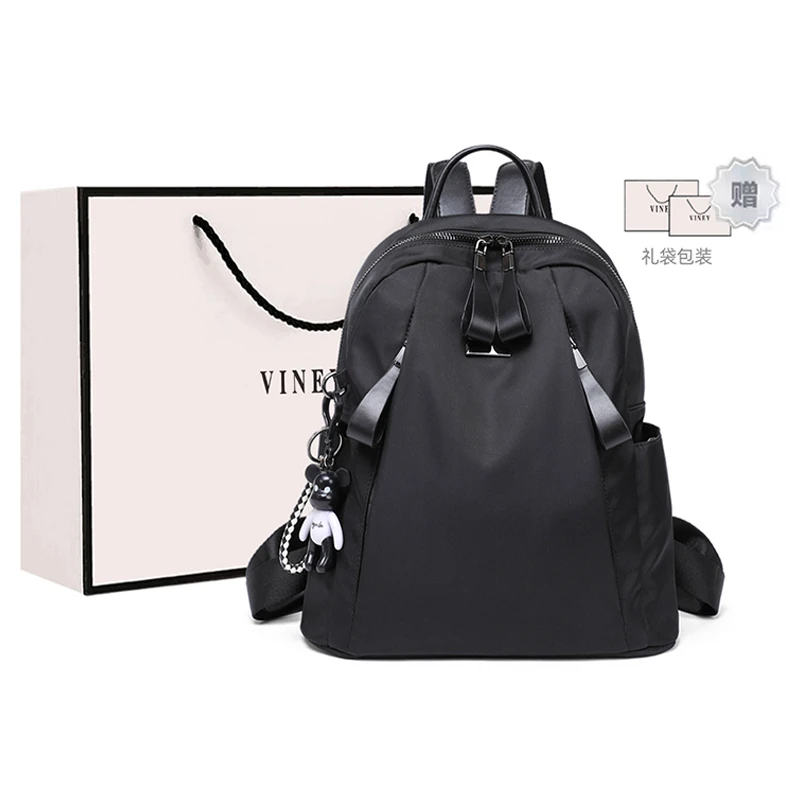 Viney双肩包女背包2025潮流多功能学生书包出游大容量轻便旅游包