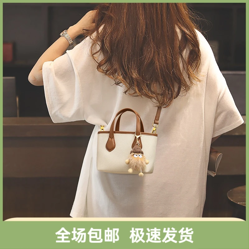 Viney真皮包包女2025高颜值手提水桶斜挎包生日礼物送女友送老婆