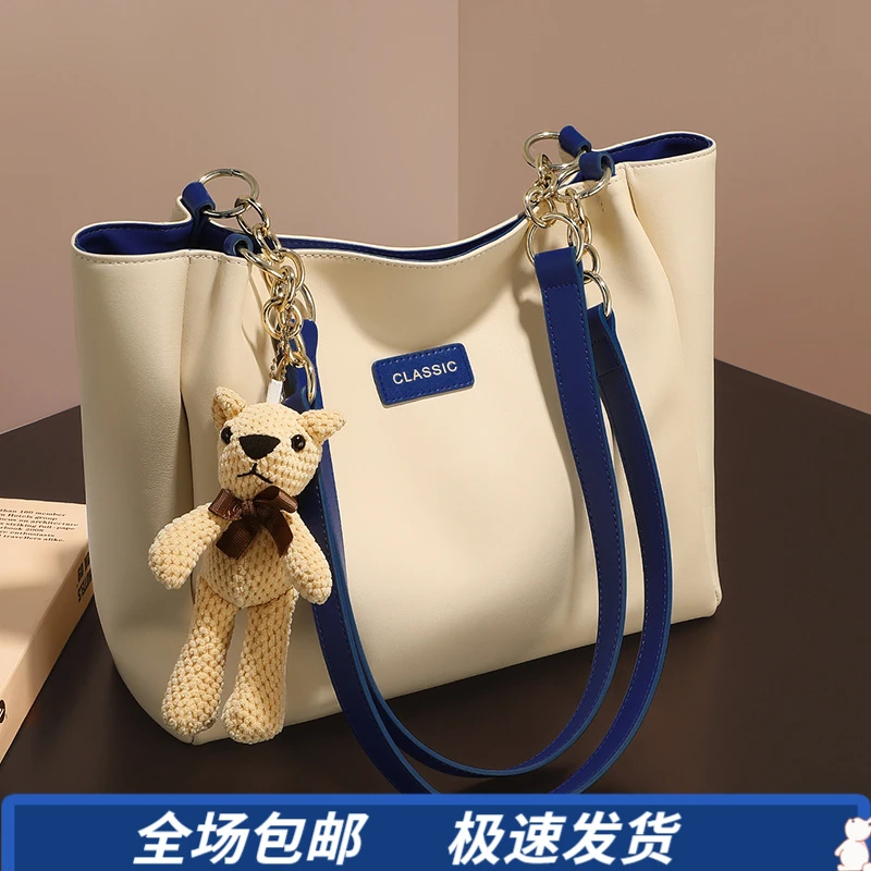 Viney真皮包包女简约休闲大容量单肩腋下包生日礼物送女友送老婆