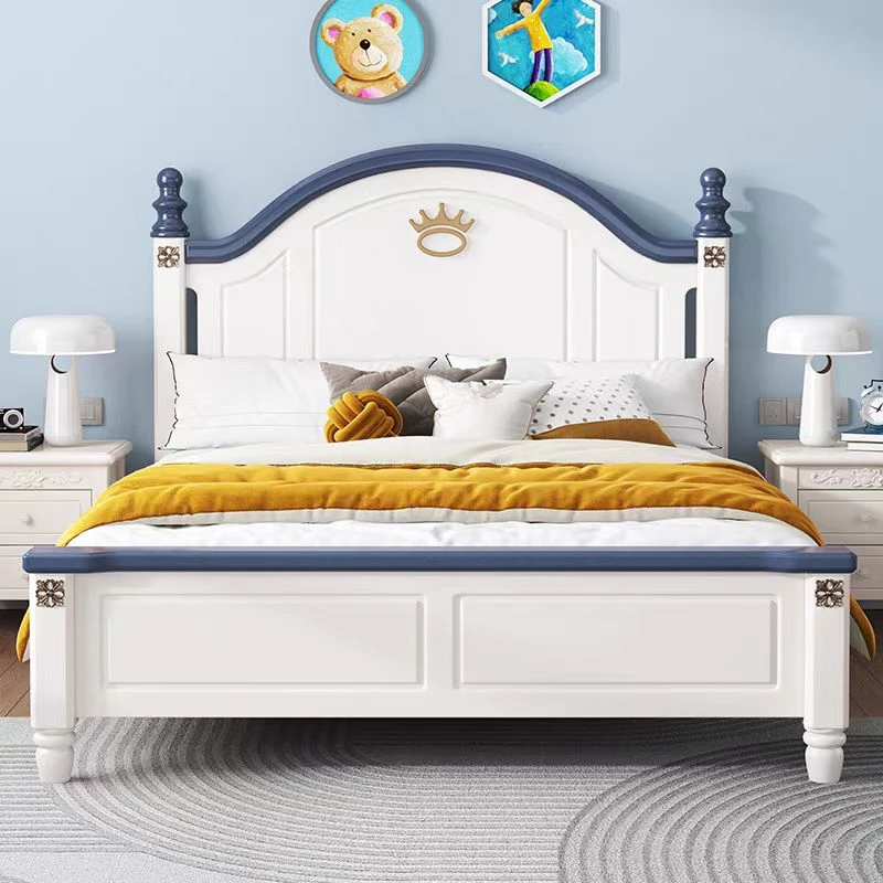 现代简约儿童床男孩女孩学生1.5单双人储物1.2青少年儿童床男孩床