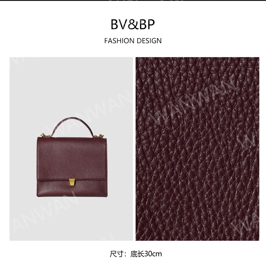 2025新款西梅紫红色荔枝纹时尚单肩斜挎包-X563酒红