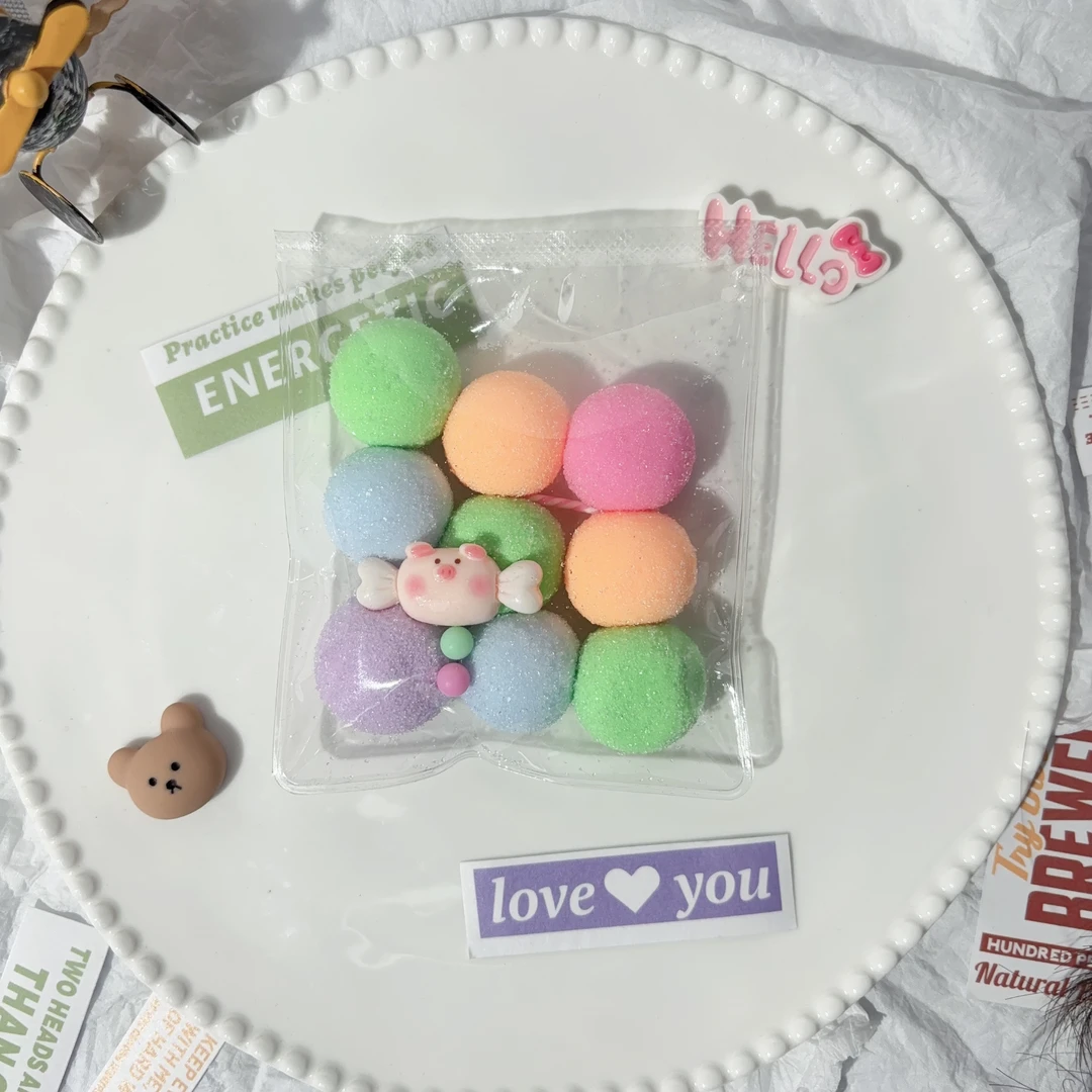 【阿塔捏】彩虹糖球  默认微瑕 食品级硅胶手工捏捏