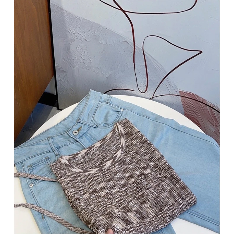 新款百搭韩系减龄无袖针织衫 CY167咖色