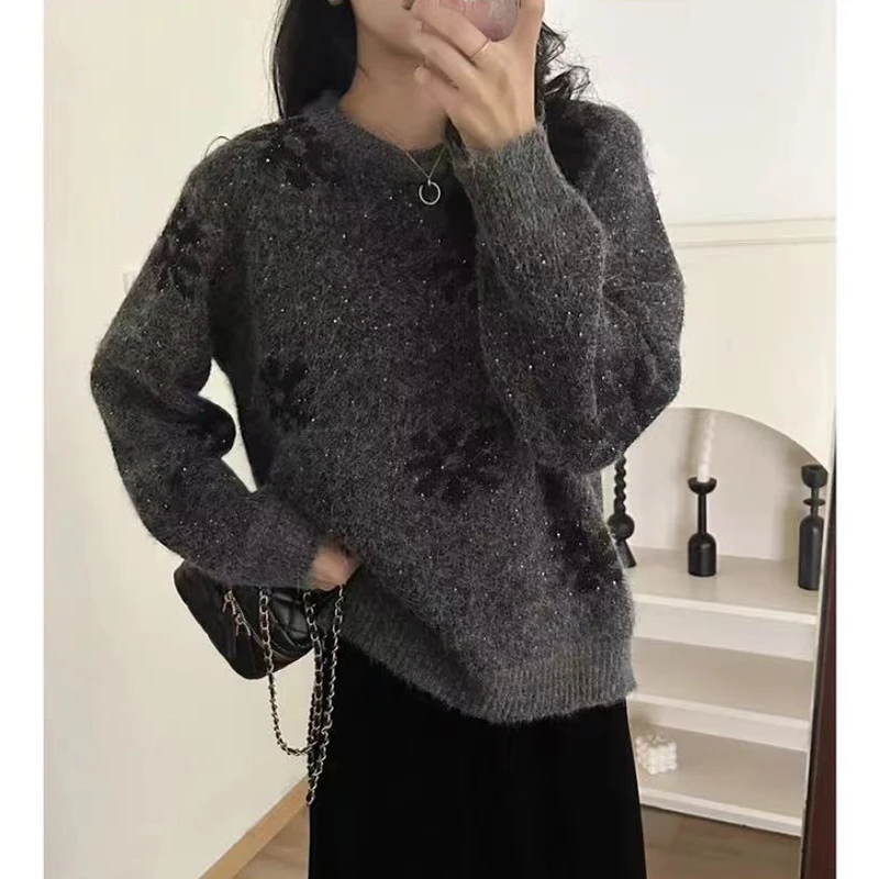 百搭气质高级感针织套头毛衣 XC009