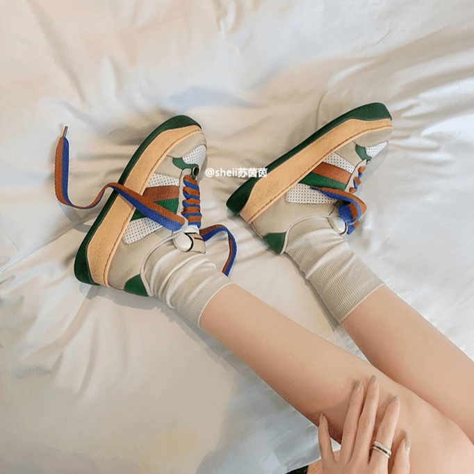 【sheii苏茵茵】小胖丁~厚底休闲面包鞋女脏脏鞋板鞋E3303071