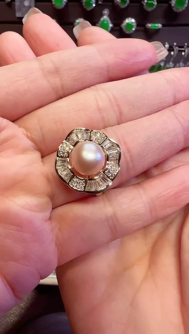 【闪购商品】淡水珍珠戒指合金8