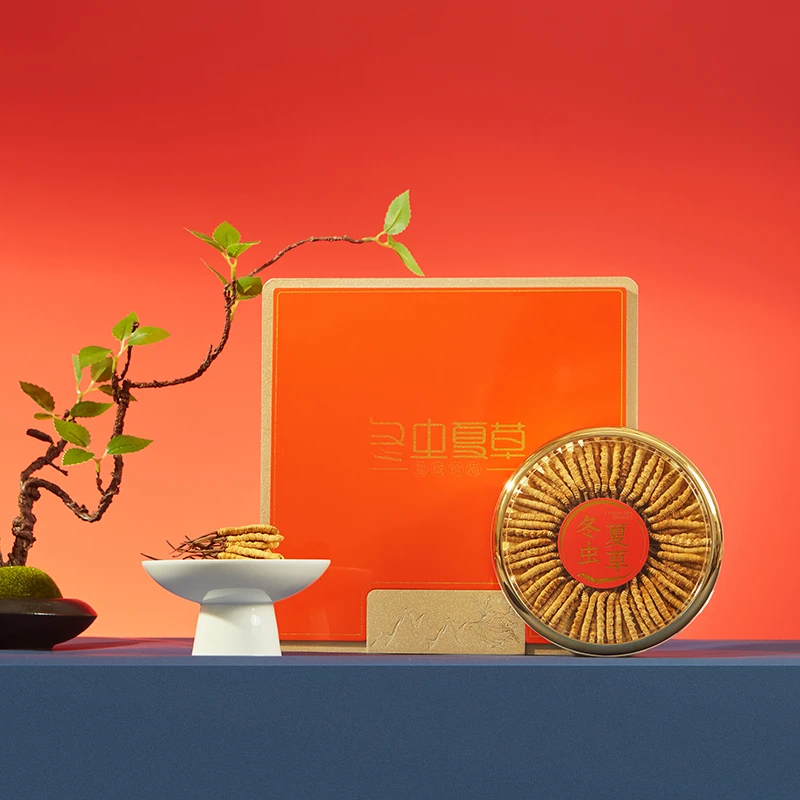 【玛朵专属】平均3根/克100根 头茬干冬虫夏草中秋节滋补送礼盒装