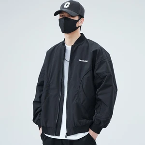 [秋季棒球领夹克上新]秋季新品潮流男士立领刺绣休闲夹克外套G30