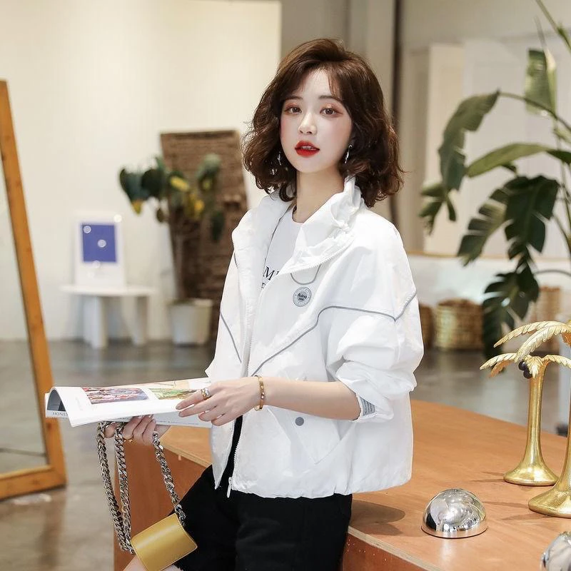 白色短款夹克外套2024年新款女夏季韩版小香风矮个子时尚百搭宽松