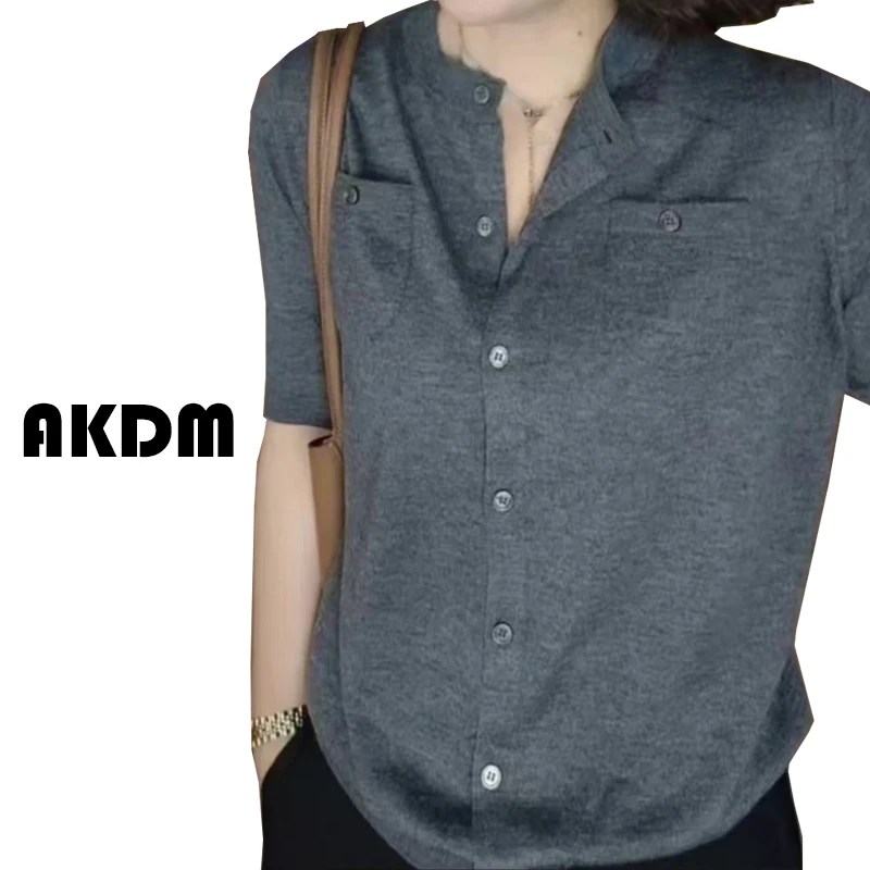 H针织衫女上衣开衫休闲百搭气质中袖