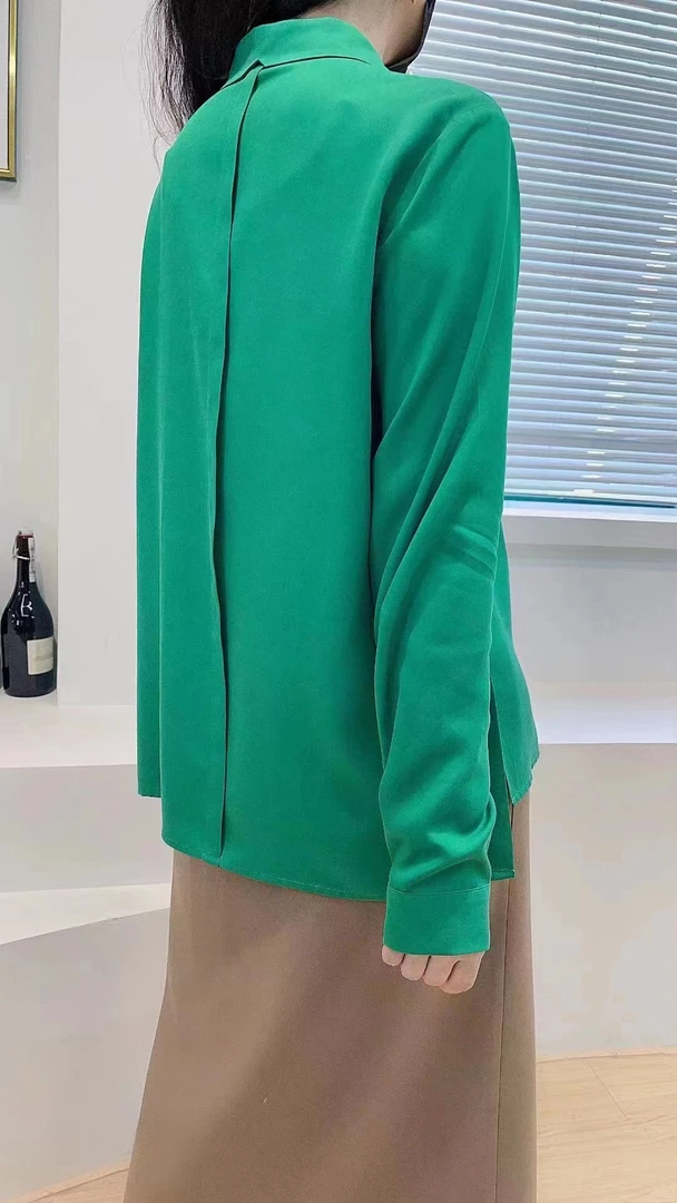 H高定净色莱赛尔时尚长袖衬衫10588