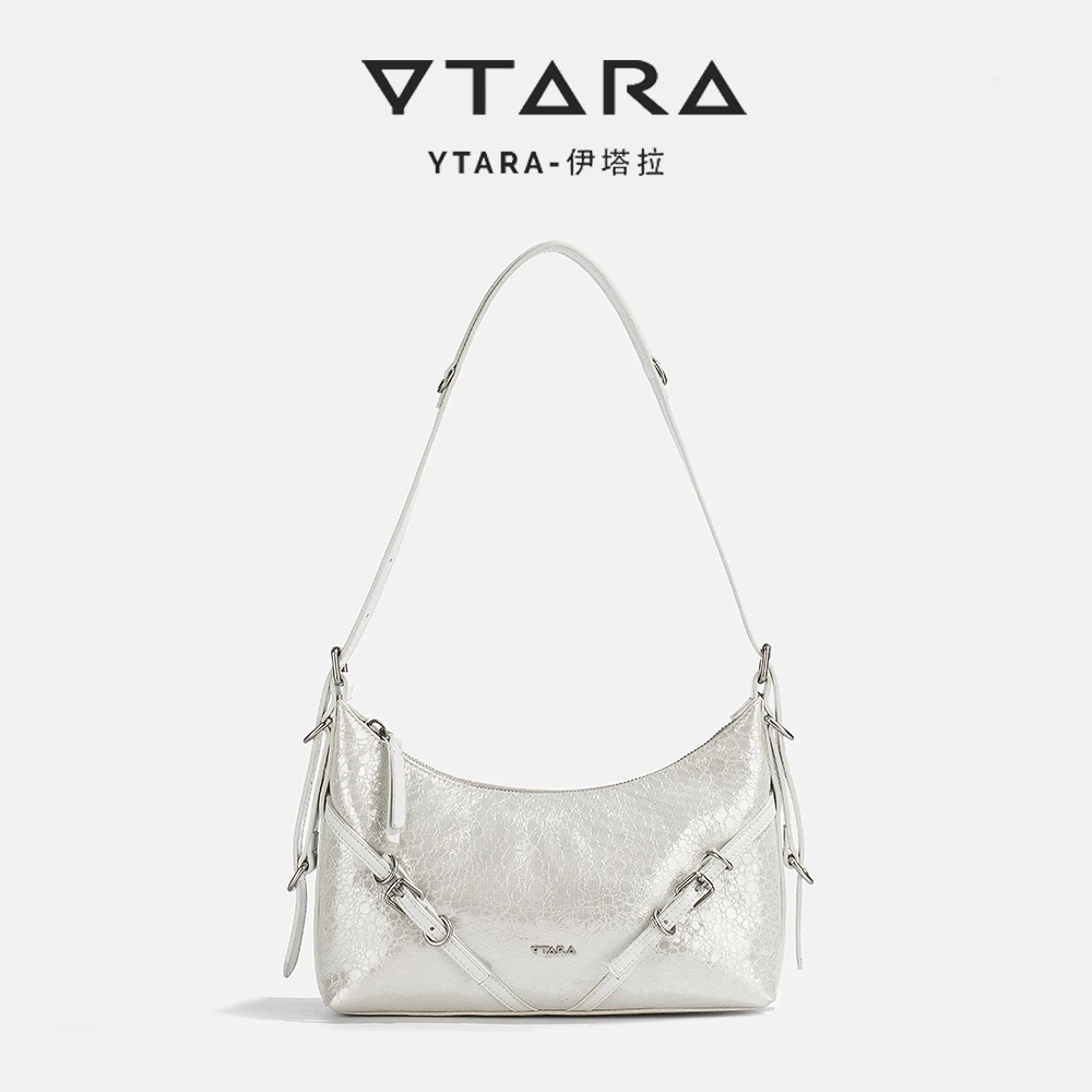 YTARA伊塔拉法棍腋下包女2024新款包包真皮单肩包小众设计感女包