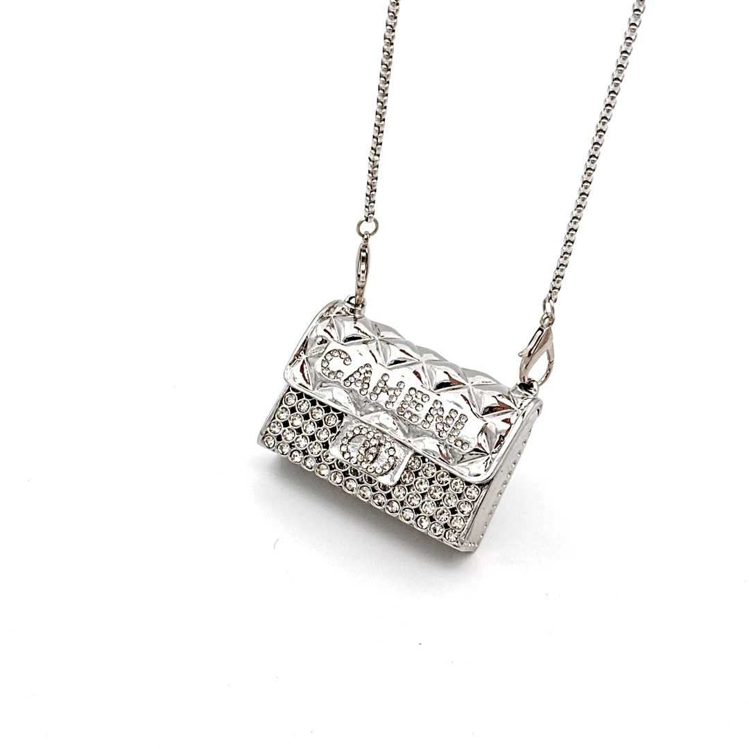 B90银色钻石小众迷你包包单肩斜挎包百搭链条包女式斜挎包迷你包