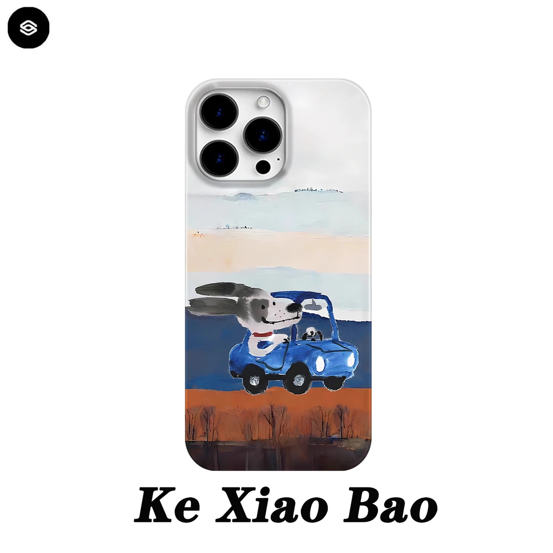 艺术狗狗旅行适用苹果16promax手机壳个性15pro创意13pro趣味12/X